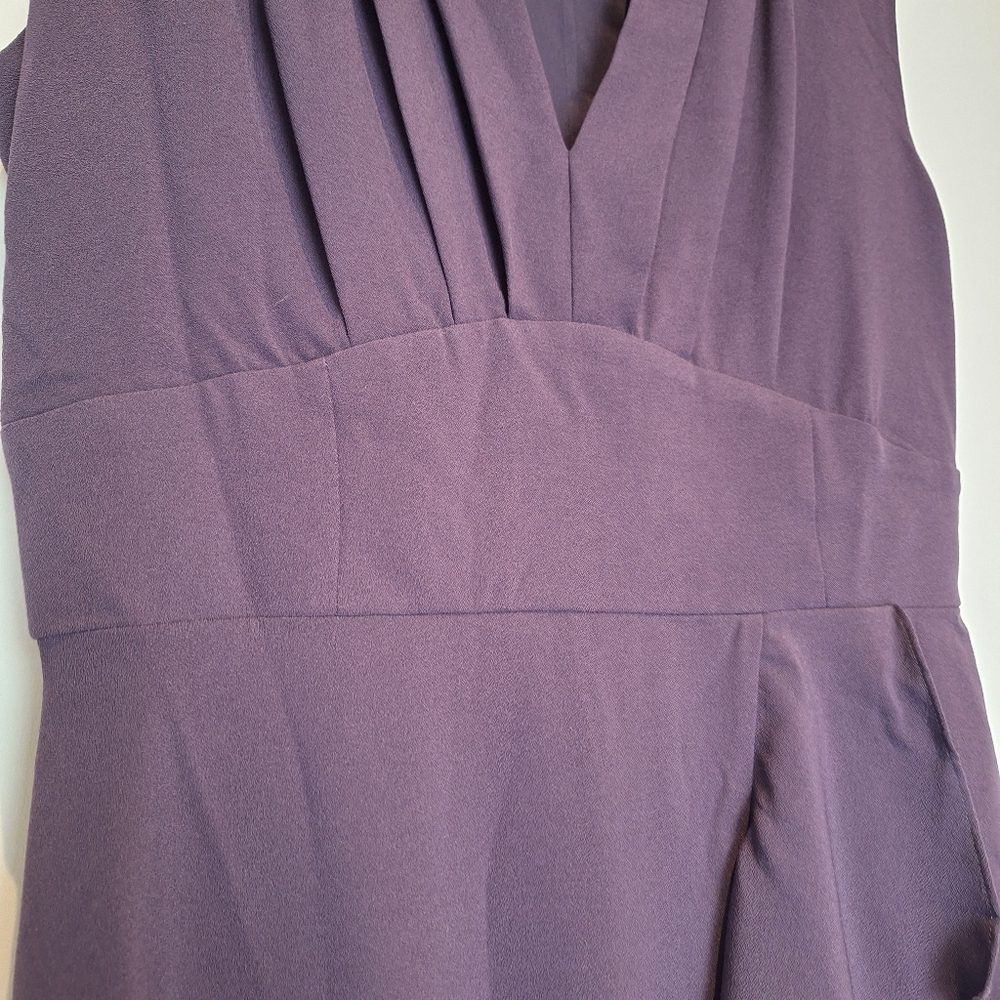 ModCloth Plum Ruffle Dress Size Medium - Picture 4 of 11